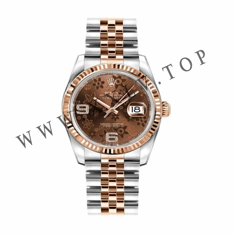 rolex datejust 116231 0105 chocolate floral dial 36mm (top quality)