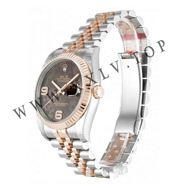 rolex datejust 116231 0105 chocolate floral dial 36mm (top quality)