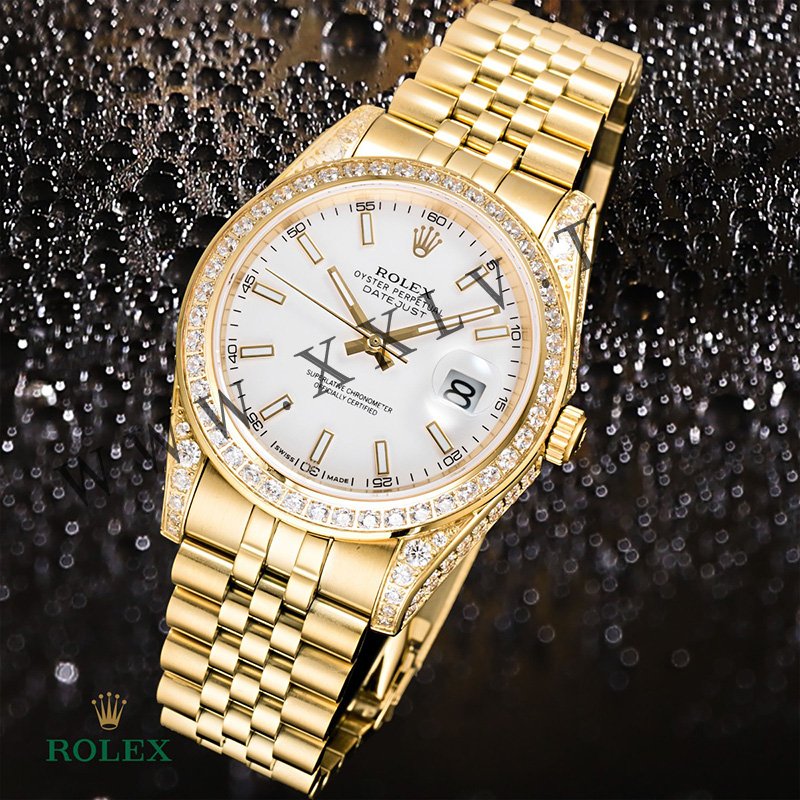 rolex journal 41mm calibre 3255 over 800 diamonds