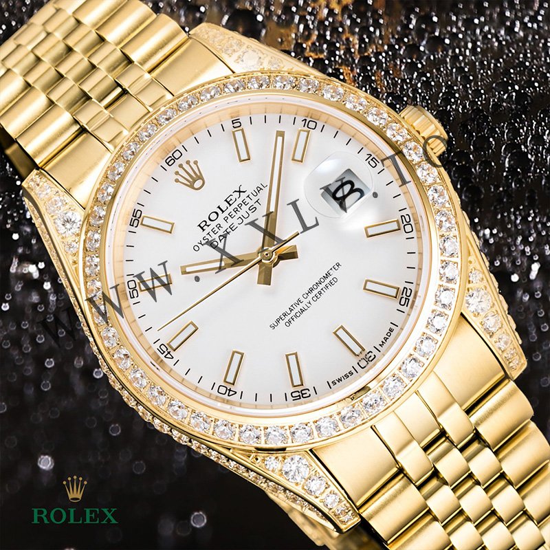 rolex journal 41mm calibre 3255 over 800 diamonds