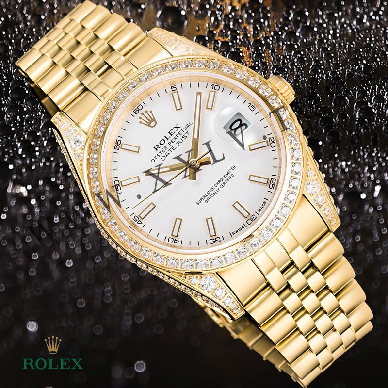 rolex journal 41mm calibre 3255 over 800 diamonds