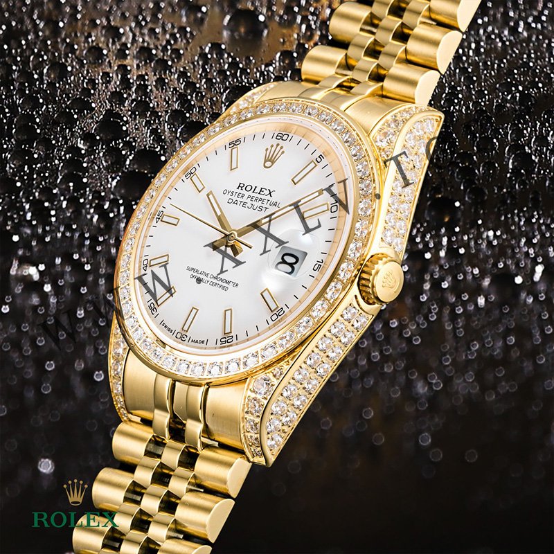 rolex journal 41mm calibre 3255 over 800 diamonds