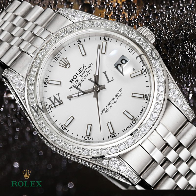 rolex journal 41mm calibre 3255 over 800 diamonds