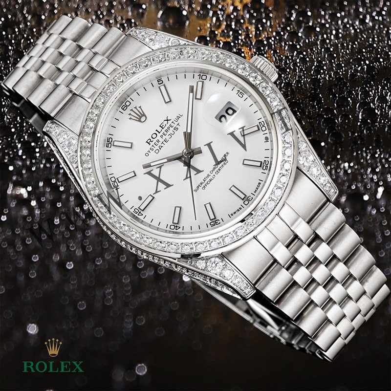 rolex journal 41mm calibre 3255 over 800 diamonds