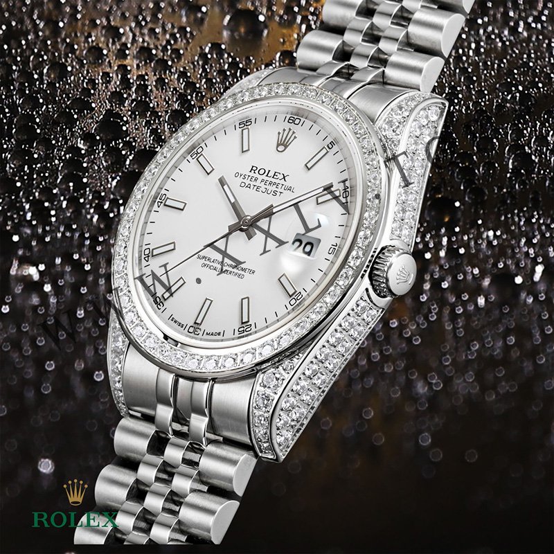 rolex journal 41mm calibre 3255 over 800 diamonds