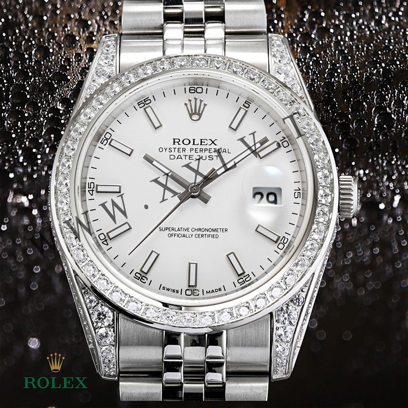 rolex journal 41mm calibre 3255 over 800 diamonds