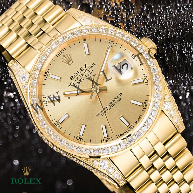 rolex journal 41mm calibre 3255 over 800 diamonds