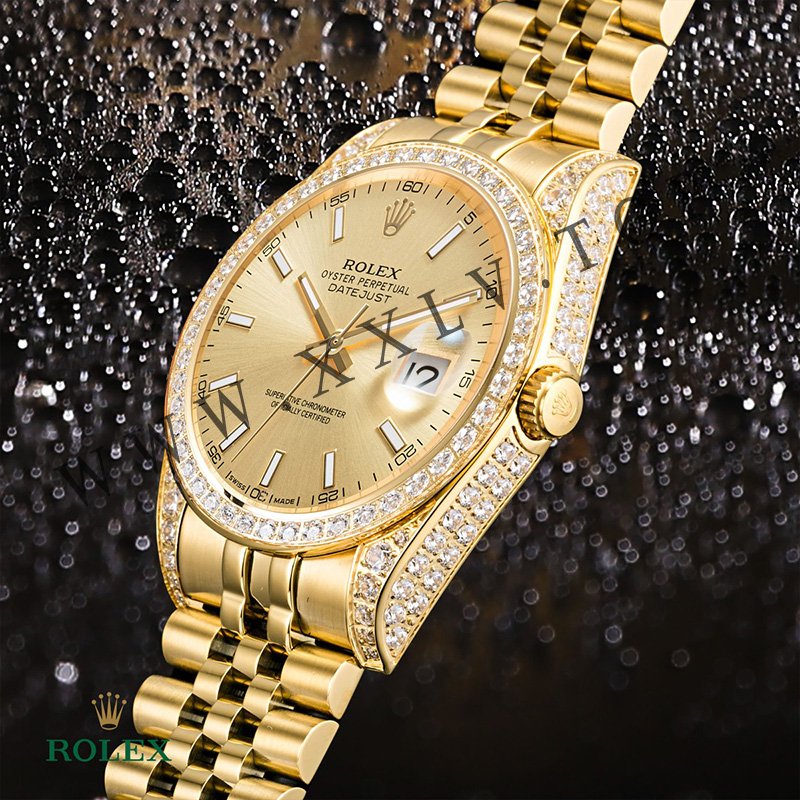 rolex journal 41mm calibre 3255 over 800 diamonds
