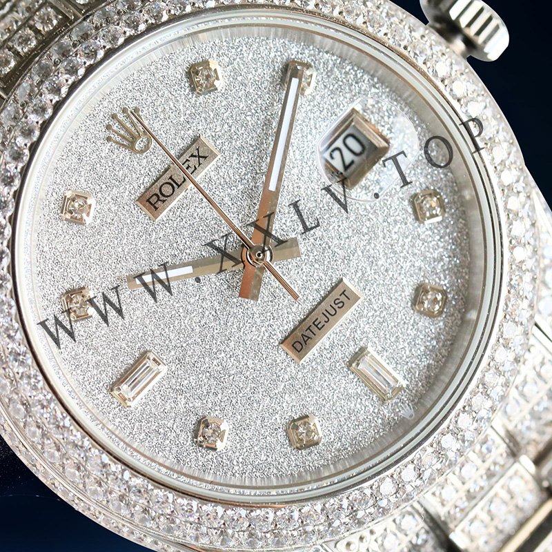 rolex journal 41mm calibre 3255 over 800 diamonds