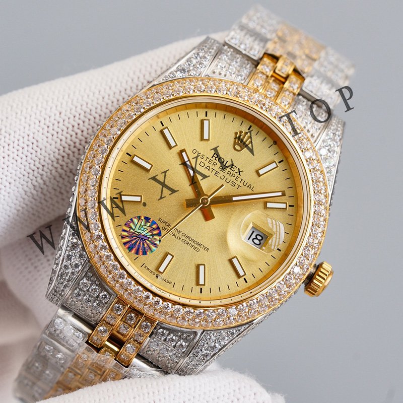 rolex journal 41mm calibre 3255 over 2000 diamonds